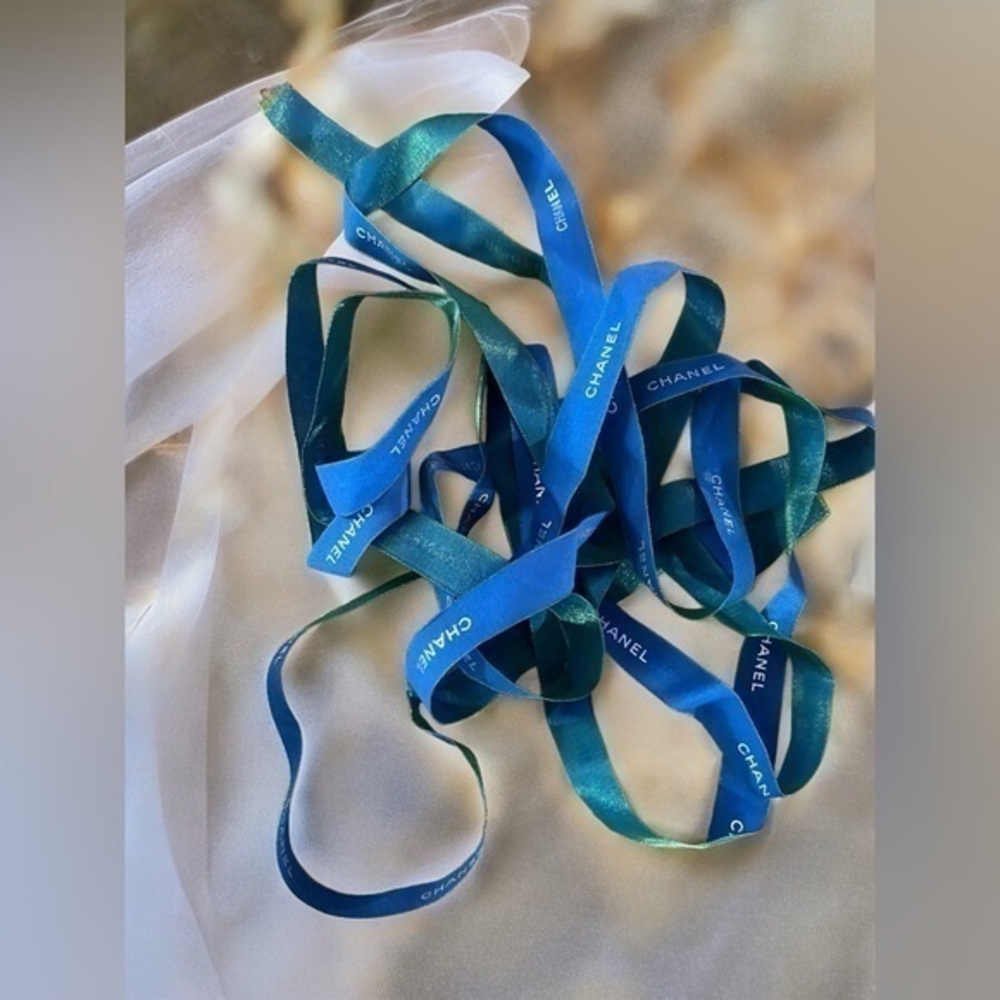 Chanel Green/Blue OmbrΓ© Ribbon 60β